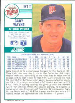 Gary Wayne  baseball card collectible - Main Image 2