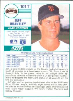 Jeff Brantley  baseball card collectible - Main Image 2