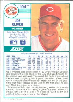 Joe Oliver  baseball card collectible - Main Image 2