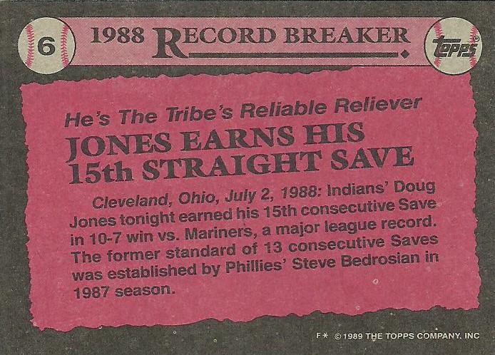 Doug Jones  baseball card collectible - Main Image 2