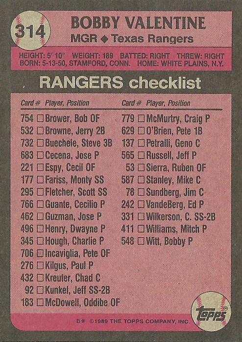 Bobby Valentine  baseball card collectible - Main Image 2