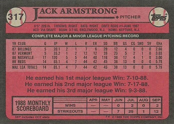 Jack Armstrong  baseball card collectible - Main Image 2