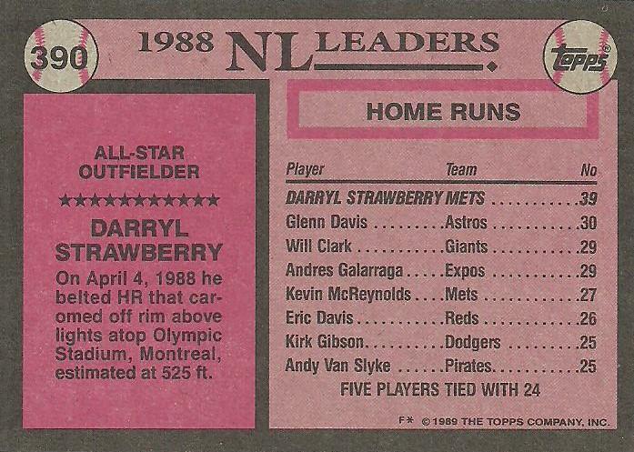 Darryl Strawberry  baseball card collectible - Main Image 2