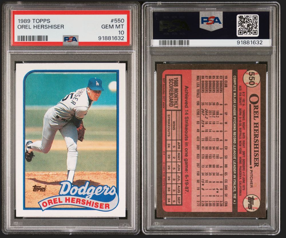 Orel Hershiser  baseball card collectible - Main Image 3