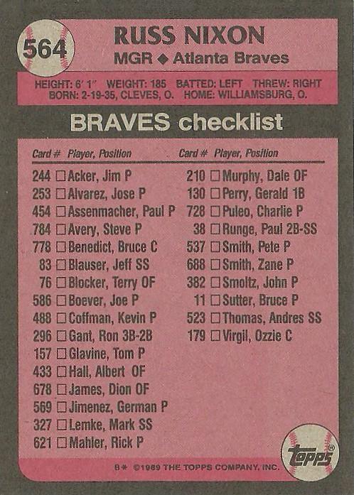 Russ Nixon  baseball card collectible - Main Image 2