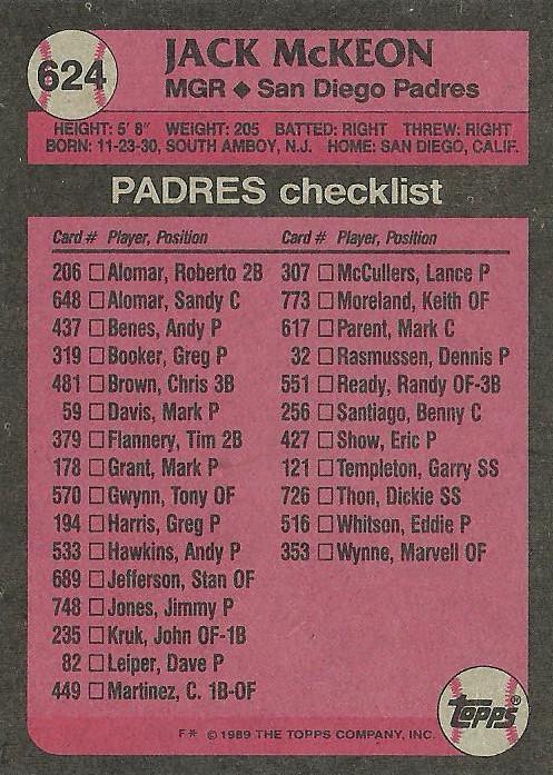 Jack McKeon  baseball card collectible - Main Image 2