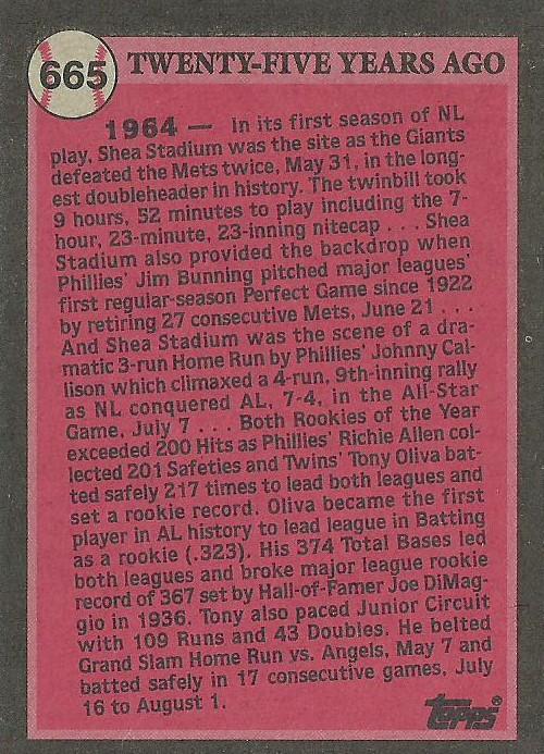 Tony Oliva  baseball card collectible - Main Image 2