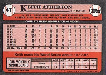 Keith Atherton  baseball card collectible - Main Image 2