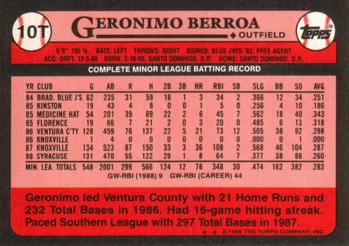 Geronimo Berroa  baseball card collectible - Main Image 2
