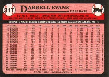 Darrell Evans  baseball card collectible - Main Image 2