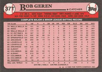 Bob Geren  baseball card collectible - Main Image 2