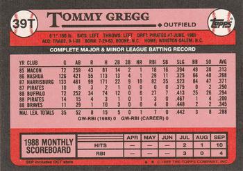 Tommy Gregg  baseball card collectible - Main Image 2