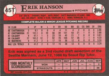 Erik Hanson  baseball card collectible - Main Image 2