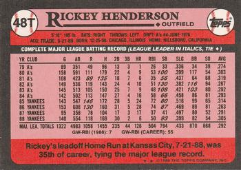 Rickey Henderson  baseball card collectible - Main Image 2