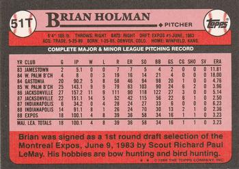 Brian Holman  baseball card collectible - Main Image 2