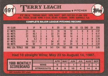 Terry Leach  baseball card collectible - Main Image 2