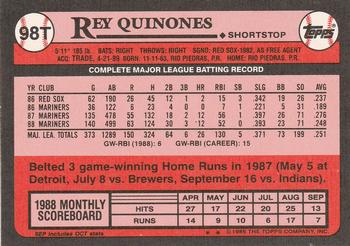 Rey Quinones  baseball card collectible - Main Image 2