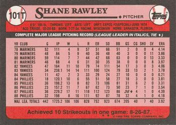 Shane Rawley  baseball card collectible - Main Image 2