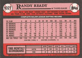Randy Ready  baseball card collectible - Main Image 2
