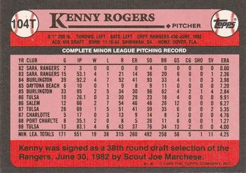 Kenny Rogers  baseball card collectible - Main Image 2