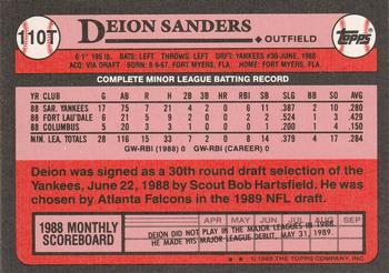Deion Sanders  baseball card collectible - Main Image 2