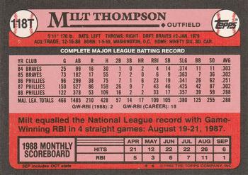 Milt Thompson  baseball card collectible - Main Image 2