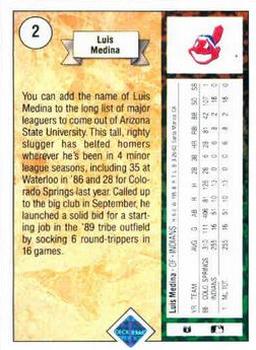 Luis Medina  baseball card collectible - Main Image 2