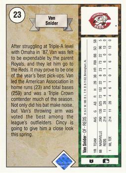 Van Snider  baseball card collectible - Main Image 2
