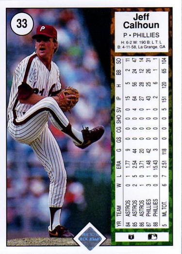 Jeff Calhoun  baseball card collectible - Main Image 2
