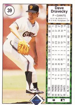 Dave Dravecky  baseball card collectible - Main Image 2