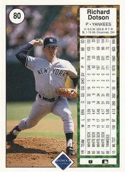 Richard Dotson  baseball card collectible - Main Image 2