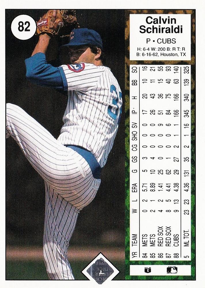 Calvin Schiraldi  baseball card collectible - Main Image 2