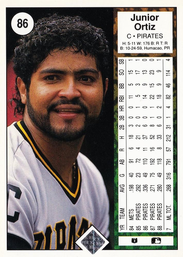 Junior Ortiz  baseball card collectible - Main Image 2