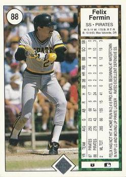 Felix Fermin  baseball card collectible - Main Image 2