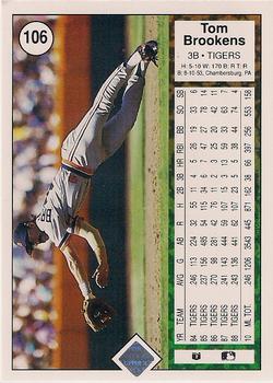 Tom Brookens  baseball card collectible - Main Image 2