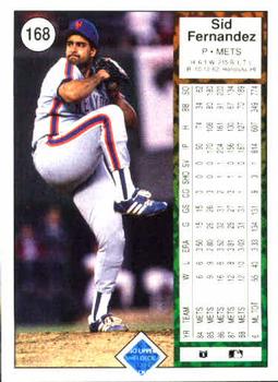 Sid Fernandez  baseball card collectible - Main Image 2