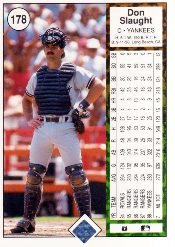 Don Slaught  baseball card collectible - Main Image 2