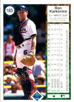 Ron Karkovice  baseball card collectible - Main Image 2