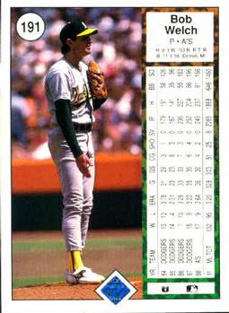 Bob Welch  baseball card collectible - Main Image 2