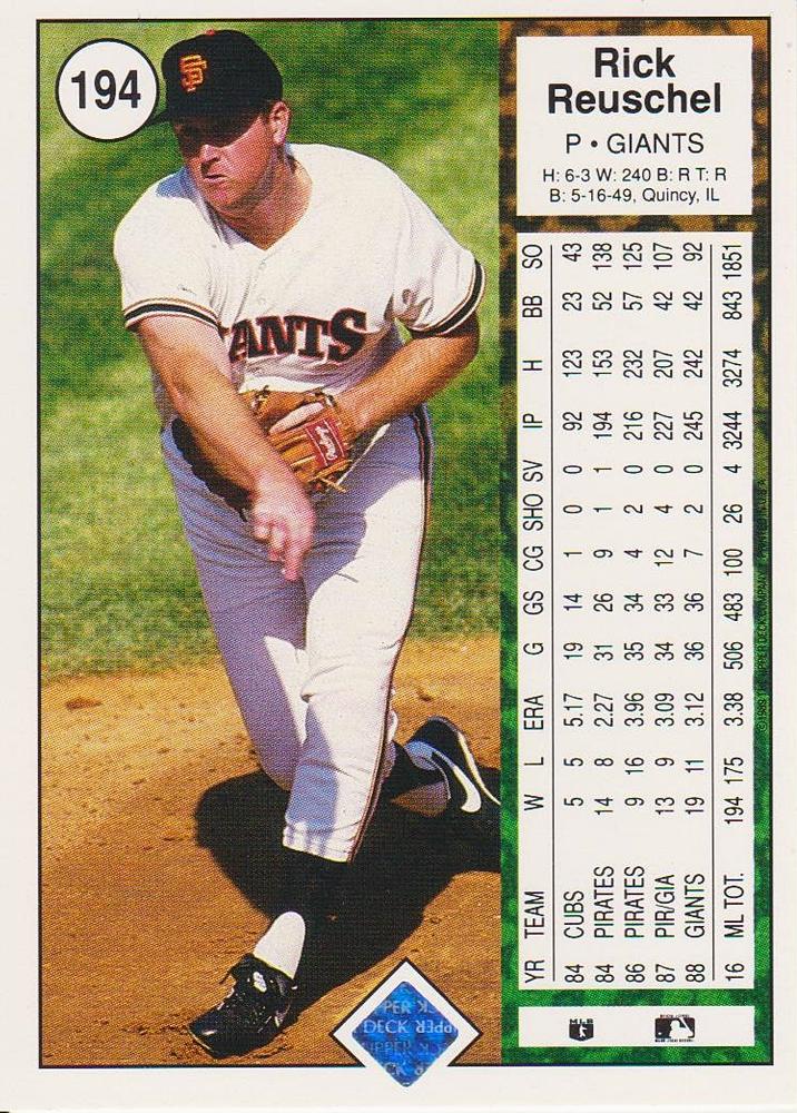 Rick Reuschel  baseball card collectible - Main Image 2