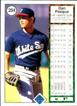 Dan Pasqua  baseball card collectible - Main Image 2