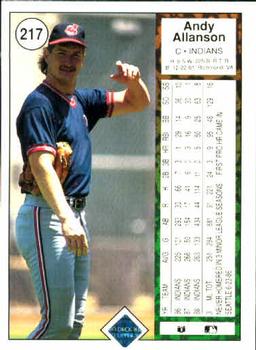 Andy Allanson  baseball card collectible - Main Image 2