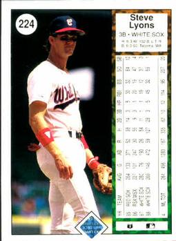 Steve Lyons  baseball card collectible - Main Image 2