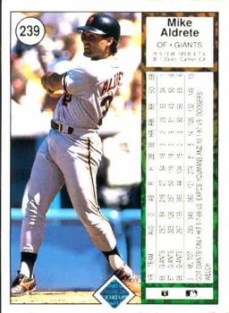 Mike Aldrete  baseball card collectible - Main Image 2