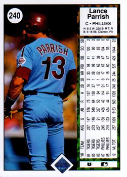 Lance Parrish  baseball card collectible - Main Image 2