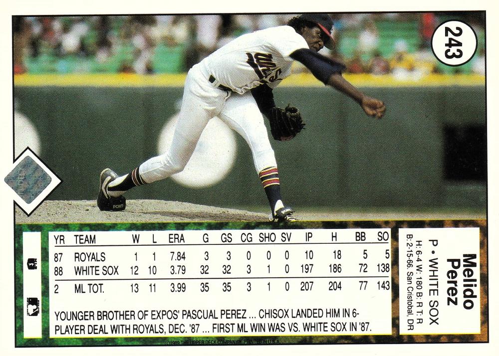 Melido Perez  baseball card collectible - Main Image 2