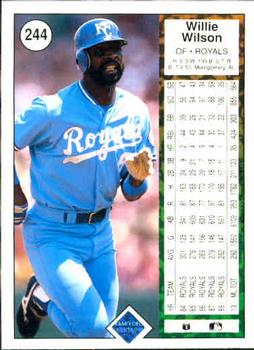 Willie Wilson  baseball card collectible - Main Image 2