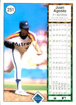 Juan Agosto  baseball card collectible - Main Image 2