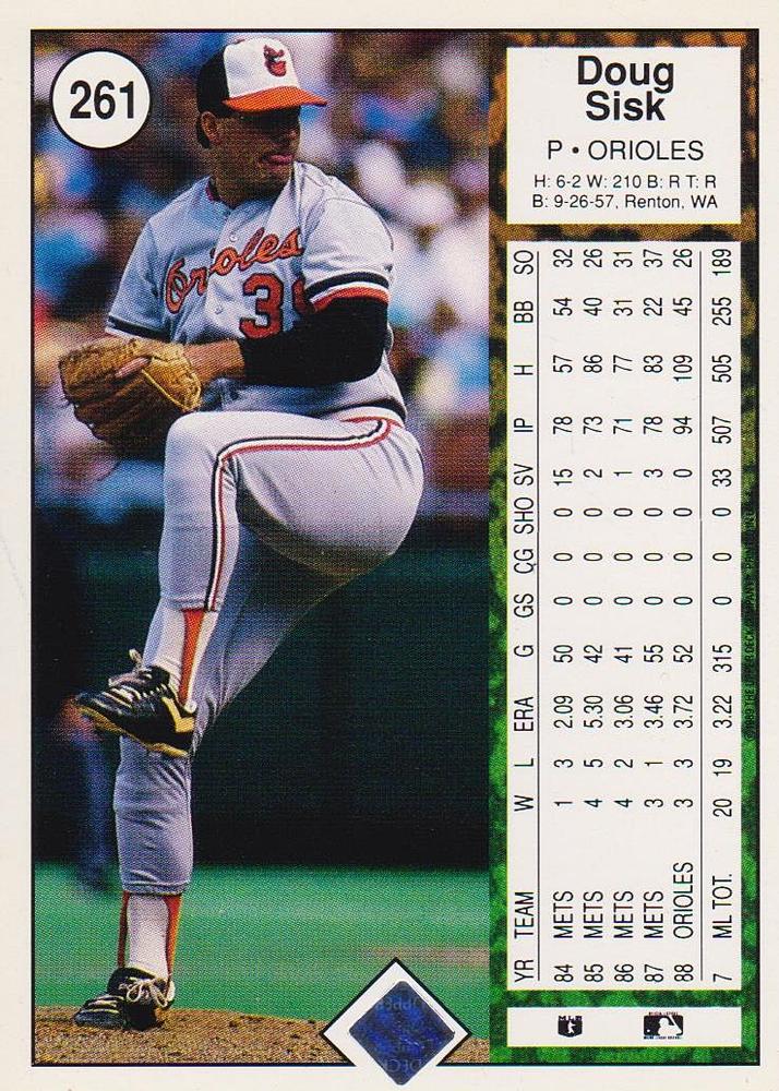 Doug Sisk  baseball card collectible - Main Image 2