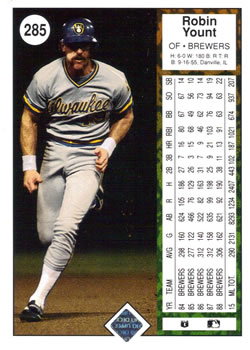 Robin Yount  baseball card collectible - Main Image 2